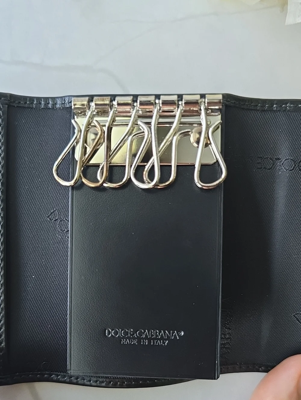 🔑Dolce & Gabbana Black Leather 6 Key Holder